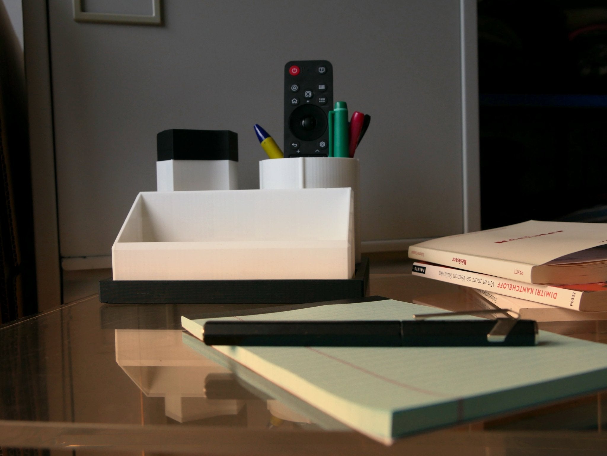 Plateau d'entrée PlayTray noir et blanc, design imprimé en 3D